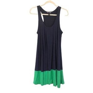 The Webster Miami Color Block Blue Green Tank Dress M